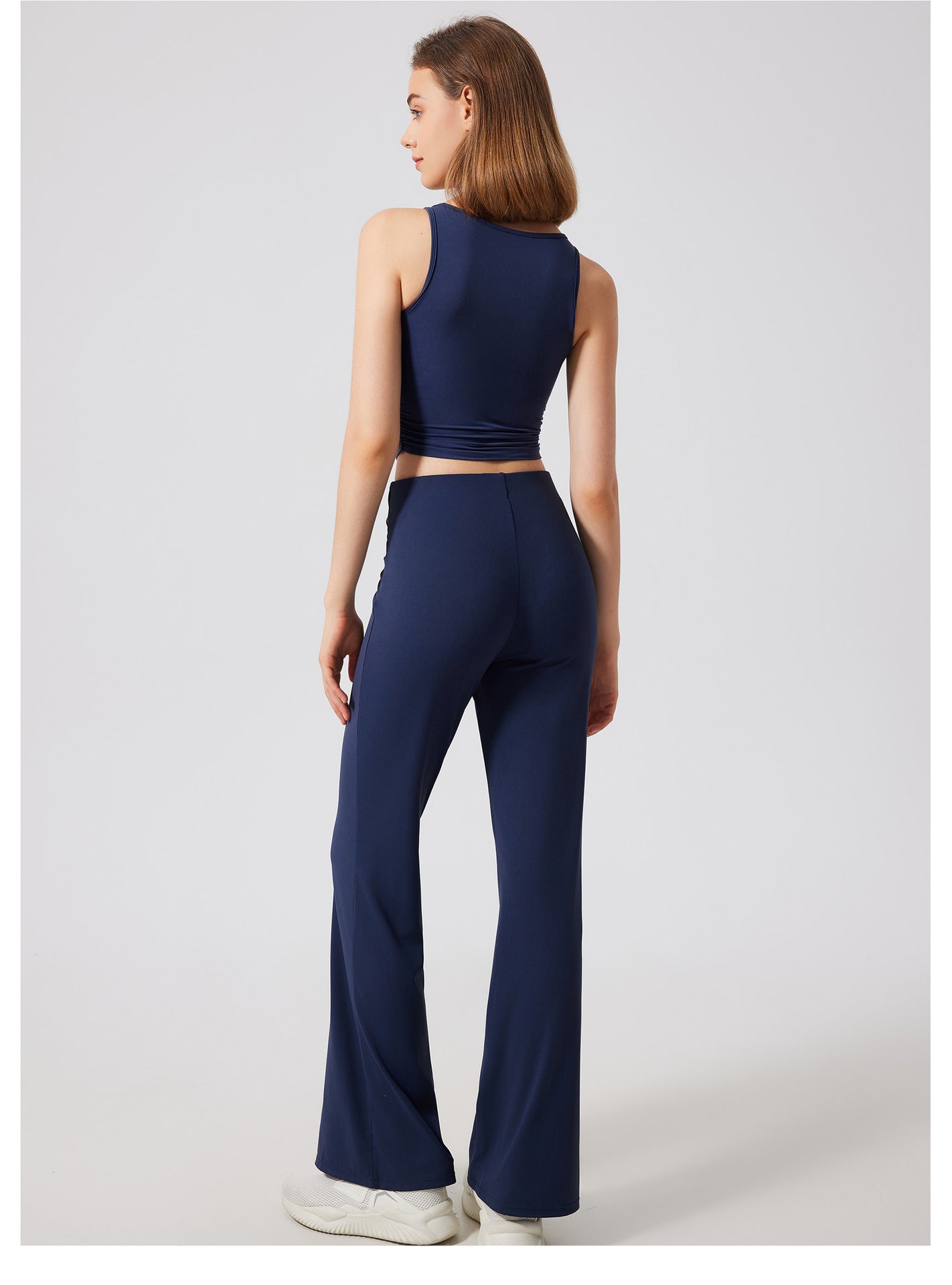 [P000026] 扭結寬鬆休閒直筒喇叭瑜伽褲